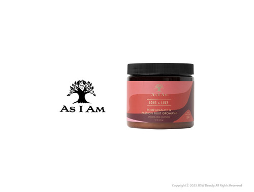 As I Am Long And Luxe Pomegranate & Passion Fruit Growash Cleansing Creme Conditioner 16Oz