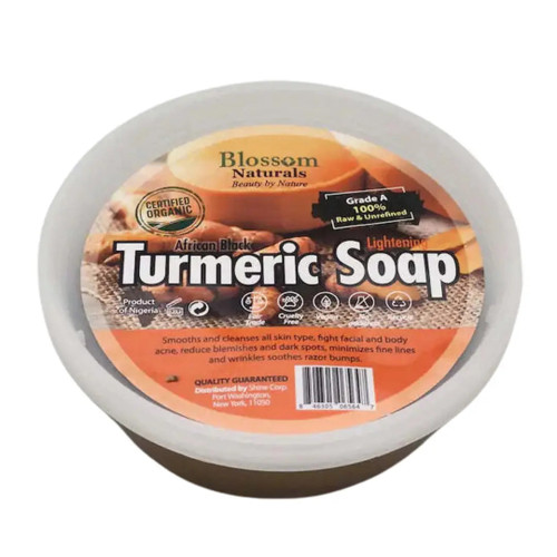 Blossom Naturals Organic 100% All-Natural African Black Turmeric Soap - 8 Oz