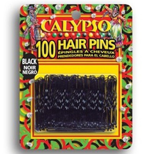 Calypso Short Hair Pins Black for Secure Styling, 100 Ea