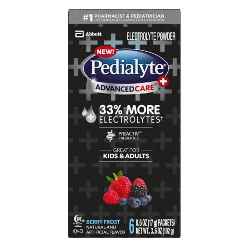 Pedialyte Advancedcare Plus Powder Berry Frost, 6 Ea Pedialyte Advancedcare Plus Powder Berry Frost, 6 Ea