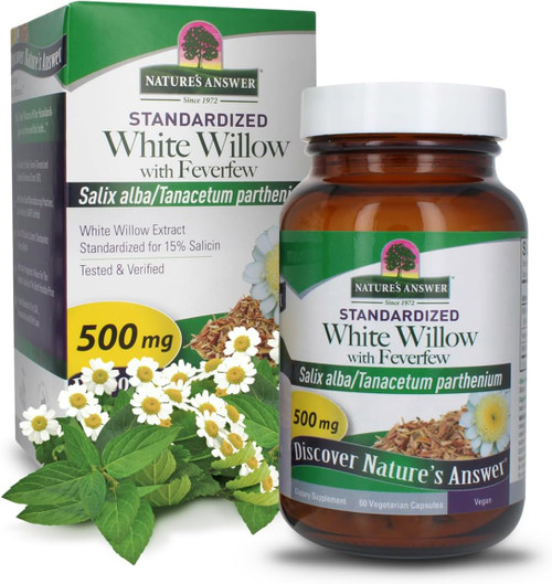 Nature'S Answer White Willow With Feverfew 60 Caps