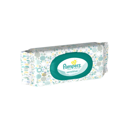 Pampers Baby Wipes Sensitive, W/Fitment, 56 Count