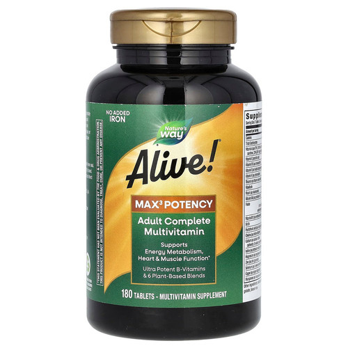 Natures Way Alive! No Iron Added 180 Tablets