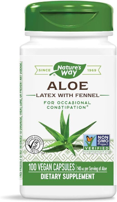 Nature'S Way Aloe Vera Latex With Fennel 100 Caps