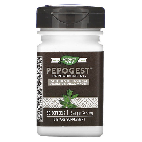 Nature'S Way Pepogest Peppermint Oil - 60 Softgels