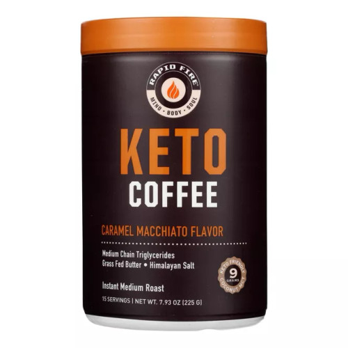 Rapid Fire Instant Coffee Keto Caramel Macchiato Flavor - 7.93 Oz