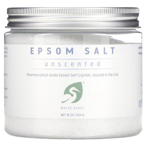 White Egret Unscented Epsom Salt - 16 Oz