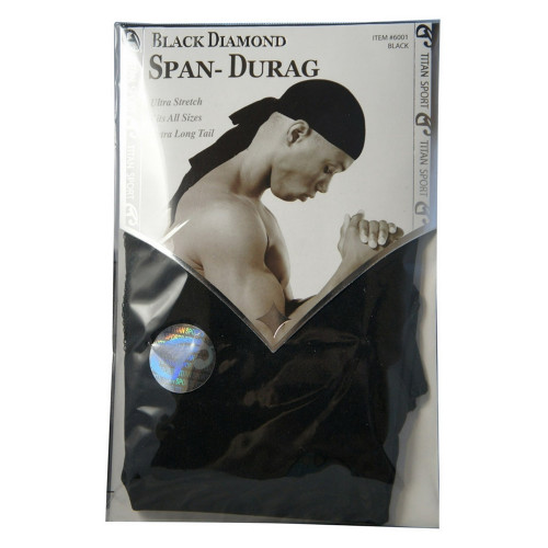 Titan Sport Black Diamond Span-Durag Black - 1 ea