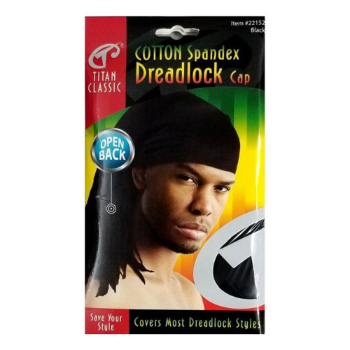 Titan Classic Cotton Spandex Dreadlock Cap Black - 1 Ea