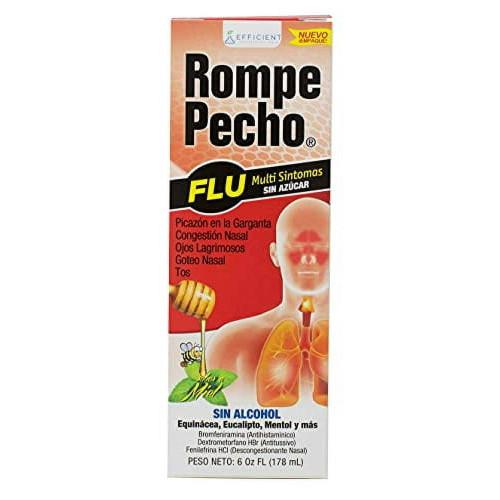 Rompe Pecho Sugar-Free Cough and Flu Syrup - 6 fl oz