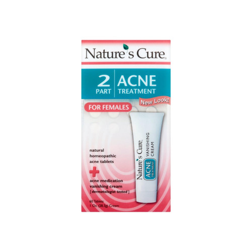 Nature'S Cure 2 Part Acne Treatment For Females 60 Tablets 1 Oz Cream