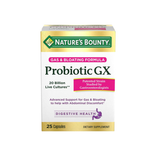 Nature'S Bounty Probiotic Gx Gas & Bloating Formula, Capsules 25 Ea