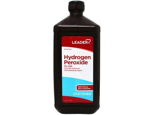 Leader Hydrogen Peroxide 3% USP Solution First Aid Antiseptic - 32 fl oz Leader Hydrogen Peroxide 3% USP Solution First Aid Antiseptic - 32 fl oz