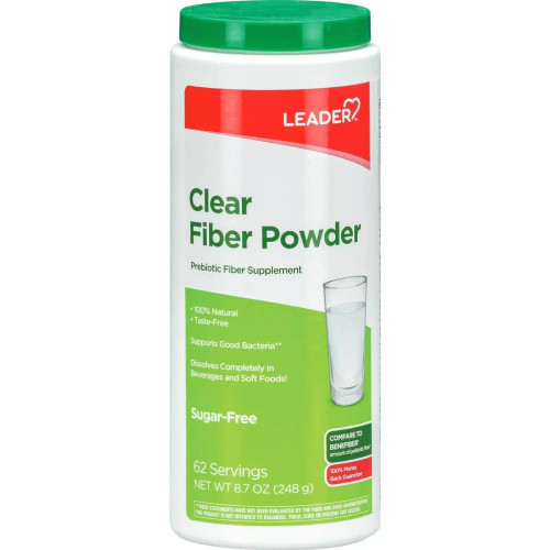 Leader Prebiotic Fiber Supplement Powder for Digestive Health - 8.7 oz