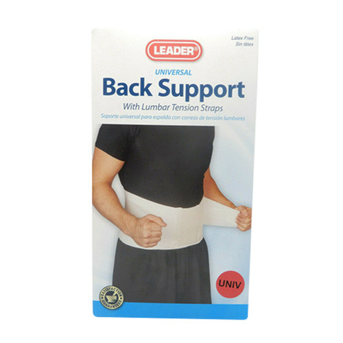 Leader Back Support With Lumbar Tension Straps Universal - 1 Ea