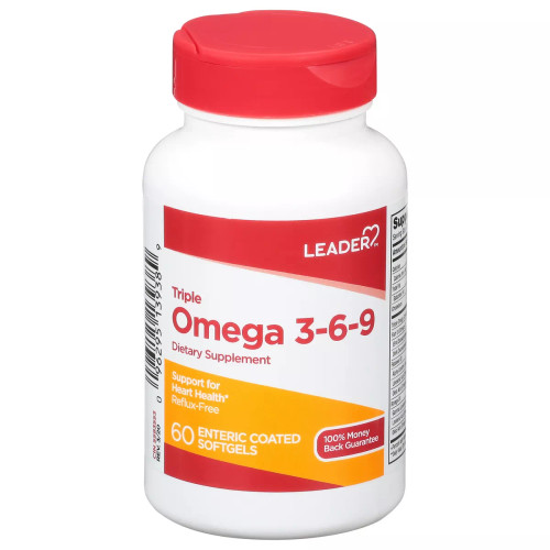 Leader Enteric Coated Softgels Omega 3-6-9 - 60 Ea