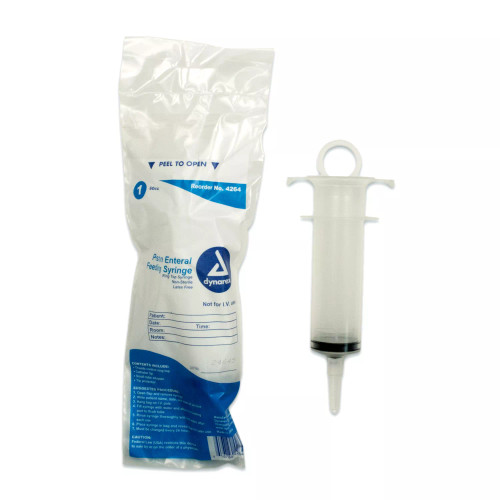 Dynarex Irrigation Feeding 60cc Syringe Large Thumb Ring - 2 oz