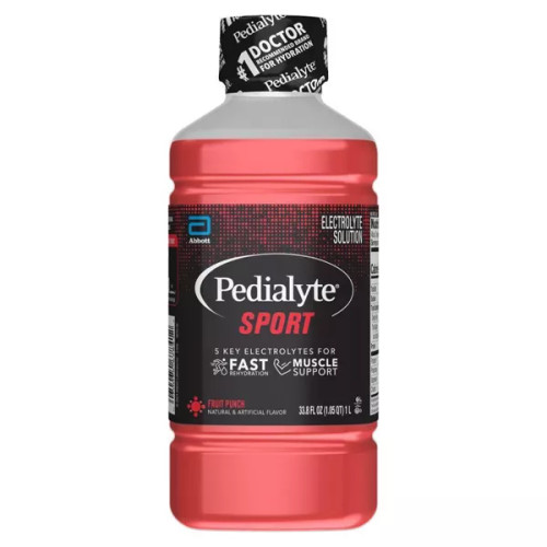 Pedialyte Sport Electrolyte Solution Hydration Drink Fruit Punch - 33.8 fl oz