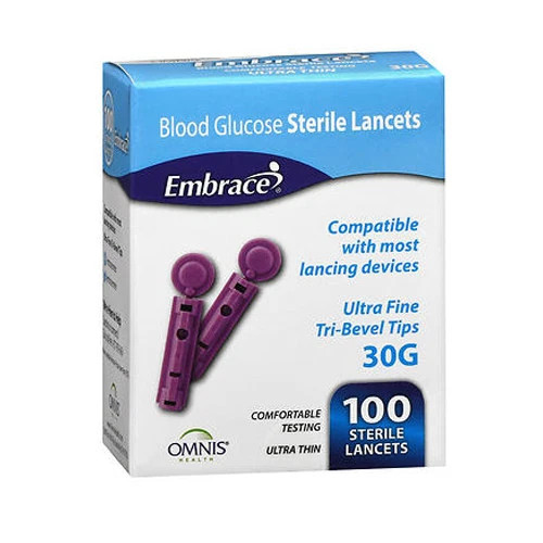 Embrace 30G Lancets Ultra Thin  - 100 Ct