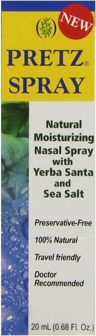 Pretz Spray Natural Moisturizing Nasal Spray with Yerba Santa and Sea Salt - 0.68 fl oz
