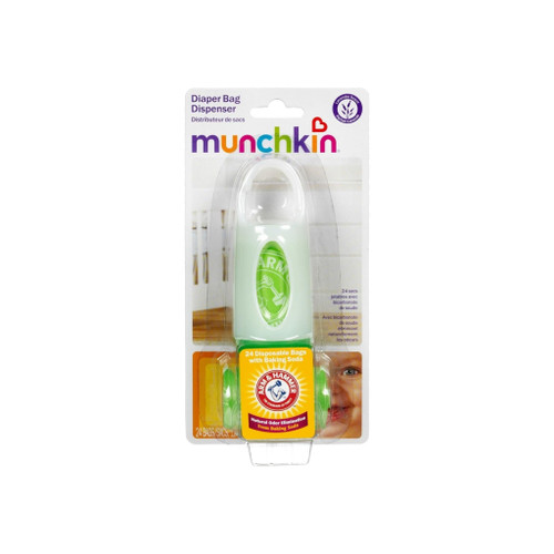 Munchkin Arm & Hammer Diaper Bag Dispenser With Bags, Lavender Scent, Colors May Vary 1 Ea