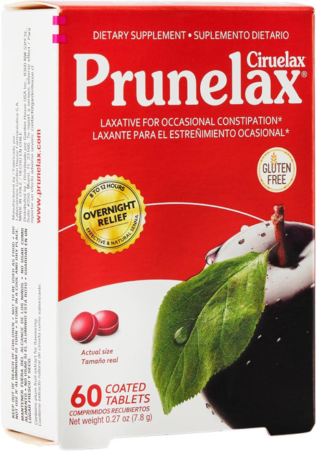 Prunelax Ciruelax Regular Strength Laxative Mini Tablets - 60 Ct