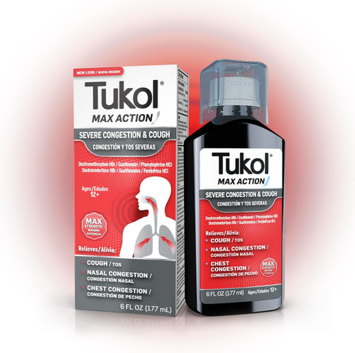 TUKOL Max Action Severe Congestion & Cough Medicine for Adults - 6 fl oz TUKOL Max Action Severe Congestion & Cough Medicine for Adults - 6 fl oz