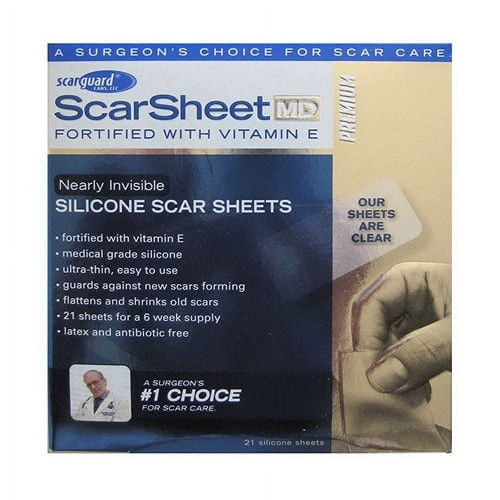 ScarGuard Scarsheet Nearly Invisible Silicone Scar Sheets - 21 Ea
