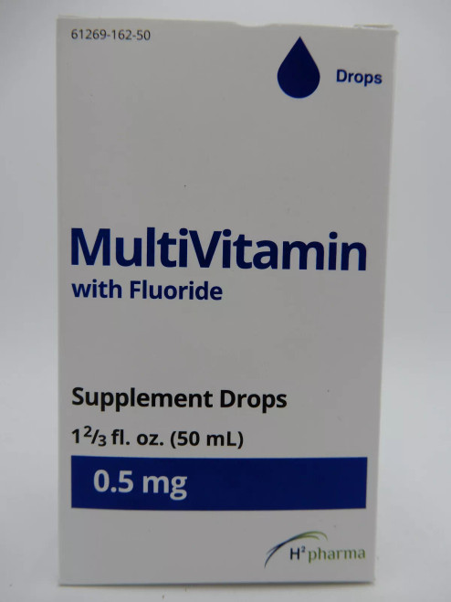 H2 Pharma Multivitamin with Fluoride 0.5mg Supplement Drops - 1.66 Fl Oz