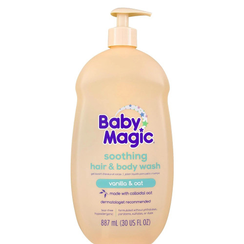 Baby Magic Soothing Hair and Body Wash Vanilla and Oat Gentle Baby Cleanser, 30 Oz  