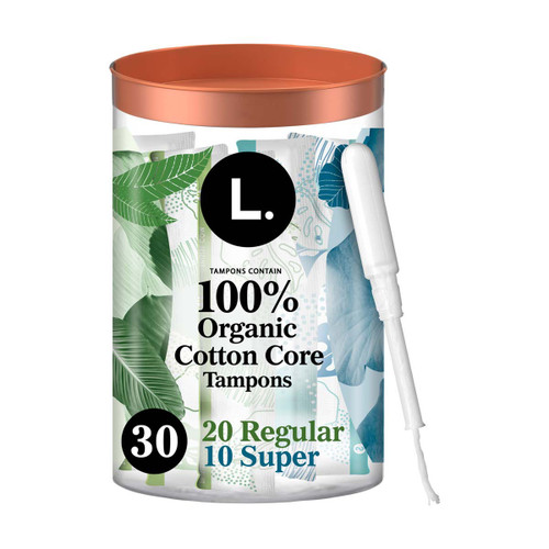 L. Cotton Tampons Regular/Super Absorbency - 30 Ct
