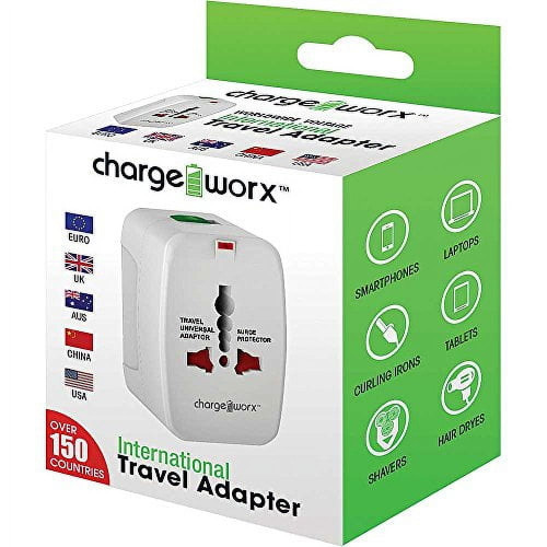 Charge Worx International Travel Adapter White - 1 Ea