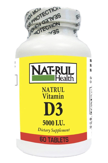 Nat-rul Health Natural Vitamin D3 5000 IU - 60 Ct