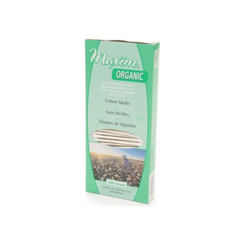 Maxim Hygiene Products Organic Cotton Swabs 180 Ea