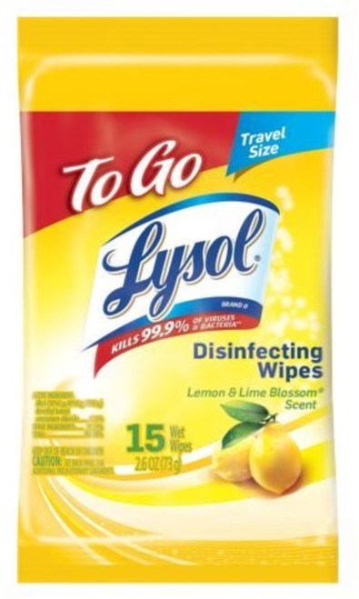 Lysol Disinfecting Wipes - Lemon & Lime Blossom To-Go Flatpack 15 Ct.