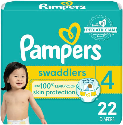 Pampers Swaddlers Diapers - Size 4, 22 Count