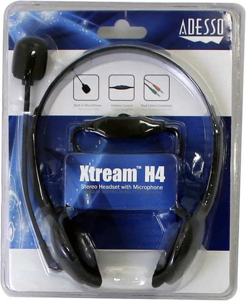 Adesso Xtream H4 Stereo Headset with Microphone Black - 1 Ct