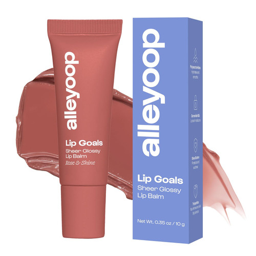 alleyoop Lip Goals Triple Peptide Sheer Hydrating Gloss Rose & Shine - 0.38 oz