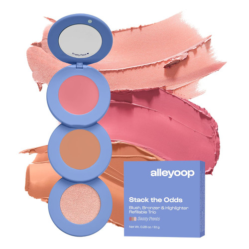 Alleyoop Stack The Odds Cheek Trio, Blush, Bronzer & Highlighter Sassy Pants - 1 Ct