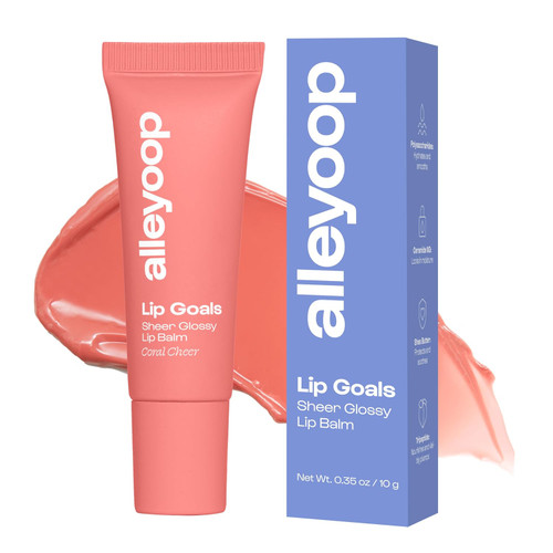 Alleyoop Lip Goals Triple Peptide Sheer Hydrating Gloss Coral Cheer - 1 Ct