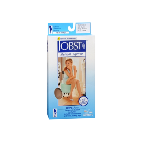 Jobst Medical Legwear Pantyhose 15-20 Mmhg Moderate Compression Medium Natural Close-Toe 1 Each