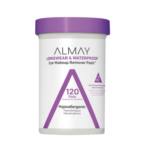 ALMAY Longwear & Waterproof Eye Makeup Remover Pads - 120 count
