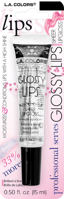 L.A. Colors Glossy Lips Sheer Lipgloss - Clear, 0.5 fl oz