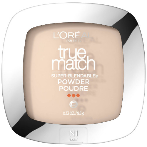 L'OREAL PARIS True Match Super-Blendable Oil Free Makeup Powder, N1 Light, 0.33 oz.