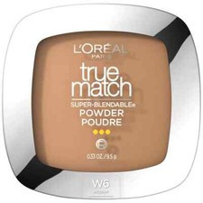 L'OREAL PARIS True Match Super-Blendable Oil Free Makeup Powder, W6 Deep, 0.33 oz.
