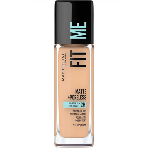 MAYBELLINE New York Fit Me Matte + Poreless Foundation Makeup, 222 True Beige, 1 oz