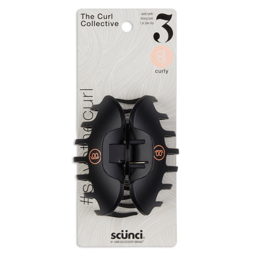 sc++nci Curl Collective 3 Curly Jaw Clip - Black