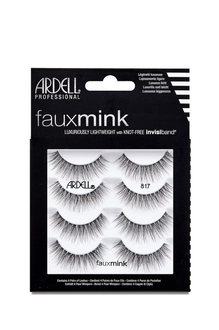 Ardell Faux Mink Lashes Lightweight 817 Black - 4 Ct