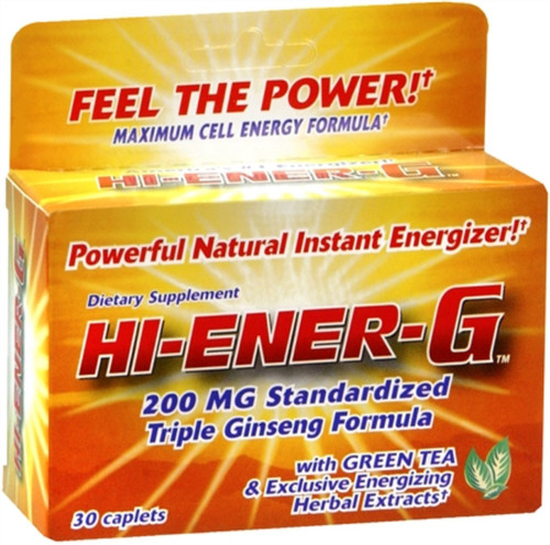 Hi-Ener-G Triple Ginseng Formula Caplets 30 Ea