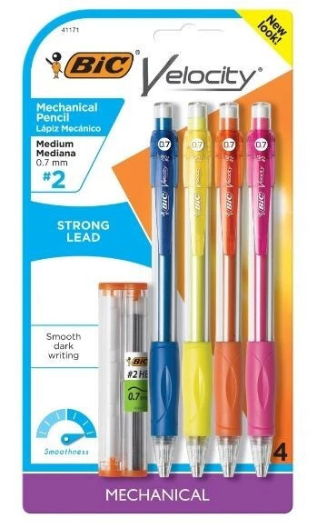 Bic Velocity Mechanical Pencil Medium - 4 Count